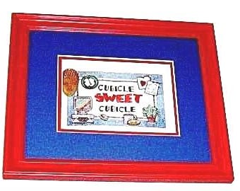 Hand Embroidered Cross-Stitch Cubicle SWEET Cubicle Office Humor Wall Art by Rokstudy, Ju's Creations