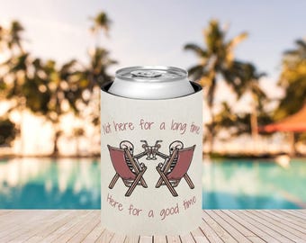 Summerween Skeleton Can Cooler: Spooky Beach Drink Sleeve