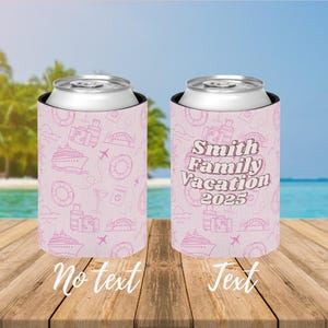 Traveler&#39;s World Cruise Can Cooler - Custom Sleeve, Vacation Beverage Holder, Travel Theme Gift, Summer Drink Sleeve, Personalized Kozie