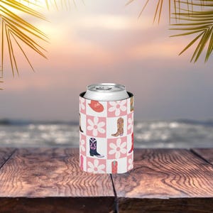 Coastal Cowgirl Coquette Can Cooler | Cowgirl Drink Cozie