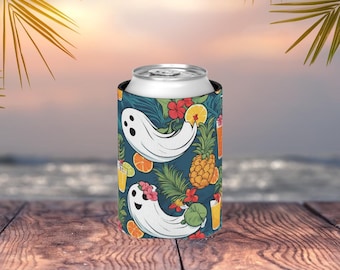 Tropical Ghost Can Cooler: Spooky Halloween Kozie
