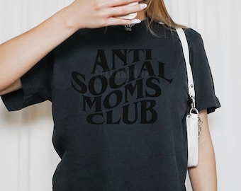 Anti Social Moms Club Cropped Tee: Comfort Colors Boxy T-Shirt
