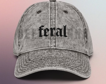 Feral Embroidered Vintage Cotton Twill Cap