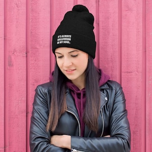 It&#39;s Always Halloween In My Soul Pom-Pom Beanie