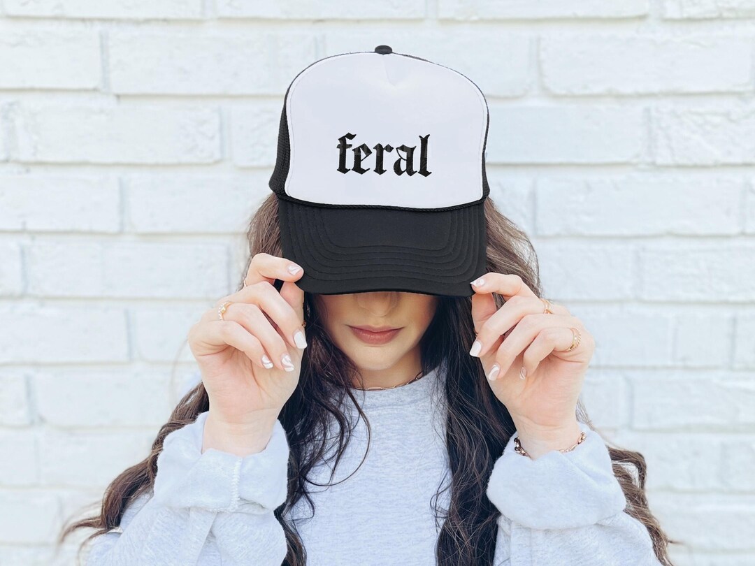Feral Embroidered Foam Trucker Hat, Alt Mom, Punk Goth Style - Etsy
