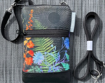 Wristlet Cell Phone Bag CONVERTS to Small Cross body Purse - Waterproof Lining Fabric - Phone Cross Body Sling Bag Small Boho Sling Bag