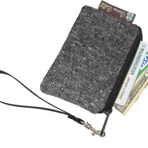 Bolsa de cremallera de tarjeta de crédito pequeña - Bolsa de maquillaje pequeña - Monedero de mujer - Bolsa de cremallera Boho Organizador de bolso de mujer Tela de forro impermeable