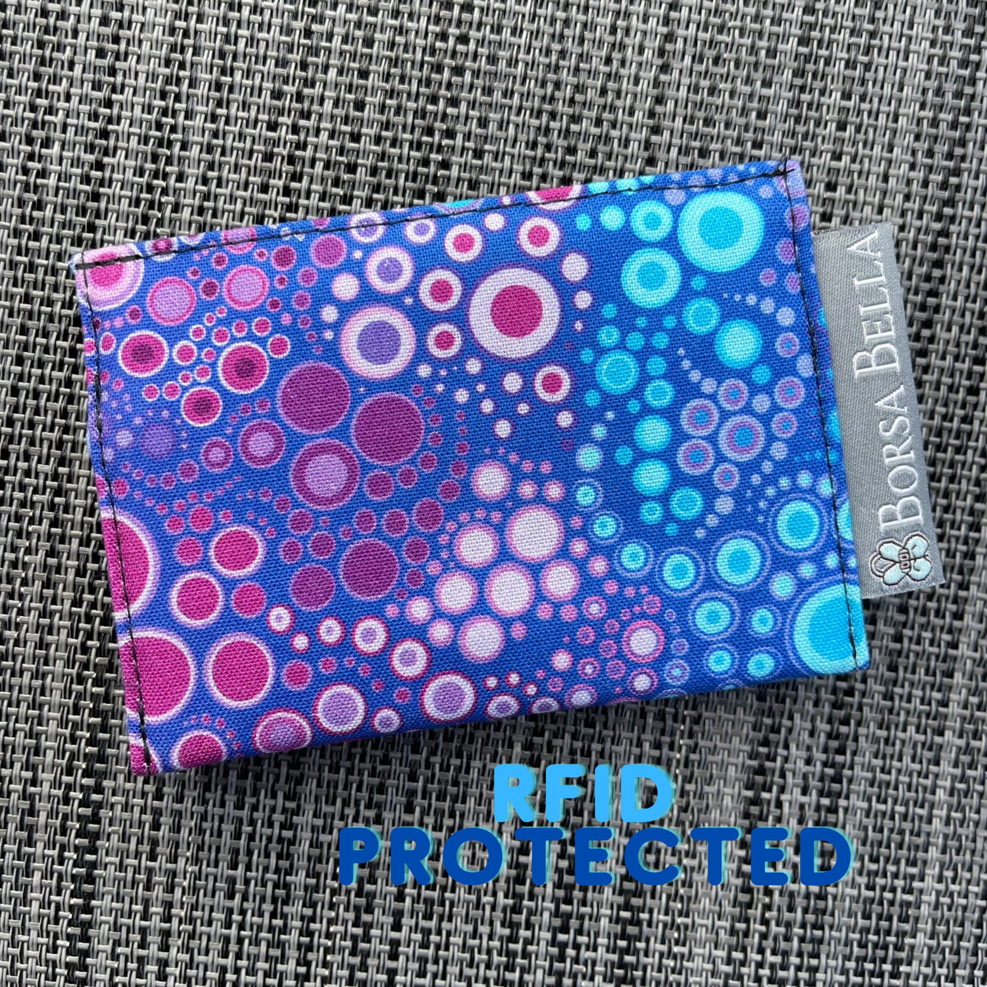 Card Holder RFID Protected - Black Beauty Fabric – Borsa Bella