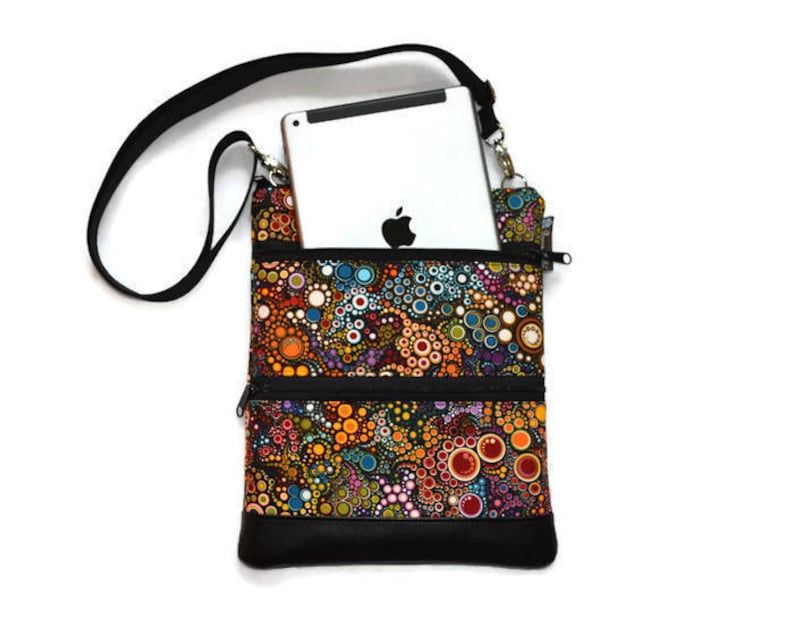 3 Zippered Crossbody Purse Cross Body Fabric Purse 3 Etsy