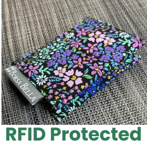 Kreditkartenhalter RFID geschützt RFID Stoff Brieftasche Kleine Brieftasche Kreditkarte Brieftasche Lila Kleine Brieftasche-Schneller Versand-Taschengröße Brieftasche