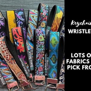 Key Fob Wristlet - Key Chain Wristlet - Keychain Fob - Custom Fabric - You Pick the Fabric - FAST SHIPPING