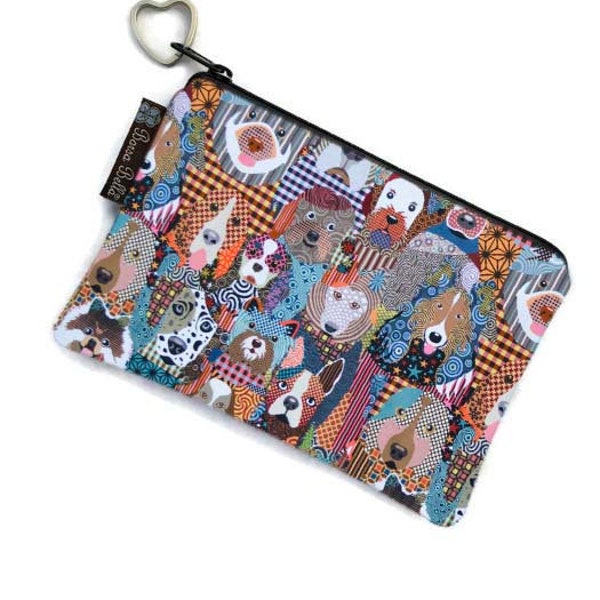 Small Zipper Pouch -Small Makeup Bag - 3 SIZES- Zippered Bag for Chargers -AirPod Pouch - Glasses Case - Credit Card Holder - Dog Coin Pouch