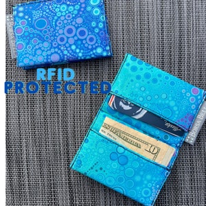 Tarjetero - Cartera para tarjetas de crédito - Cartera minimalista - Tarjetero - Cartera fina para mujer - Protección antirrobo RFID - Dot