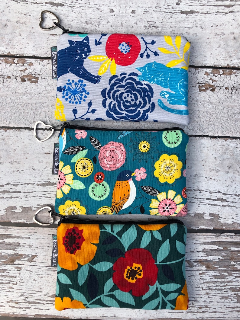 Boho Zipper Pouch Cute Small Zipper Pouch Perfect Zipper Pencil Pouch Small Makeup Bag Pastel Perfect Fabric