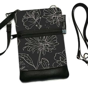 iPhone Cross Body Purse or Wristlet Cell Phone Bag - Small Belt Purse - Sling Bag for Women - Festival Bag - Waterproof lining Fabric