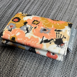 Tarjetero RFID con protección RFID, billetera de tela, billetera pequeña, billetera para efectivo, tarjetas de crédito, billetera floral, envío rápido, billetera de bolsillo