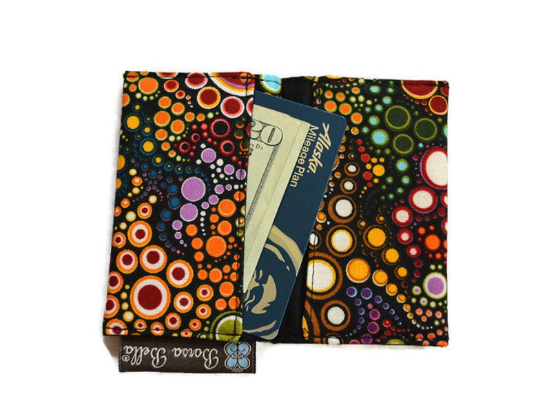 Credit Card Holder Womens Credit Card Wallet, Mushroom Fabric Wallet, Business Card Holder Wallet, Slim Wallet Women RFID Theft Protection image 6