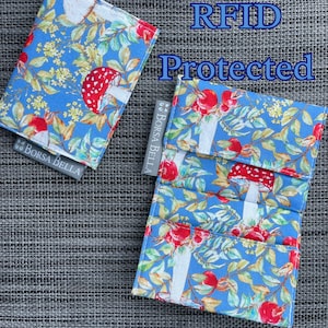 Kreditkartenhalter - Damen Kreditkartenetui, Geldbörse aus Pilzstoff, Visitenkartenhalter, schlanke Brieftasche Damen RFID-Diebstahlschutz