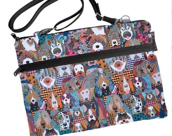 13" Macbook Laptop Bag Women MacBook Air 13 inch sleeve, MacBook Pro 13 inch Case, iPad Pro 12.9 FAST SHIPPING  Colorful Puppy Party Fabric