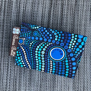 Kreditkartenhalter RFID geschützt RFID Stoff Brieftasche Kleine Brieftasche Bargeld Kreditkarte Brieftasche - Blau Kraken Stoff
