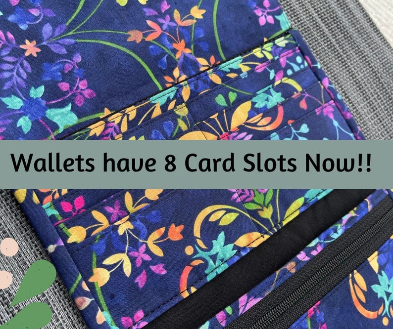 RFID Wallet Women Slim Wallet Women RFID Protected Fabric Etsy