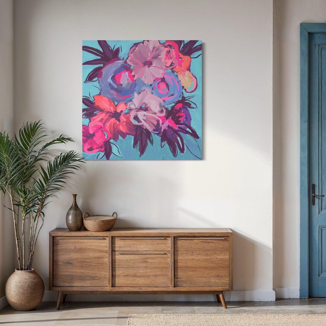 Modern Abstract Floral Print Wall Art for Bedroom Wall Decor Flower ...