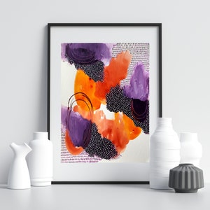 Colorful Abstract Wall Art for Modern Boho Decor. Original Painting for you Living Room, Bedroom or Nursery wall. SHIFT