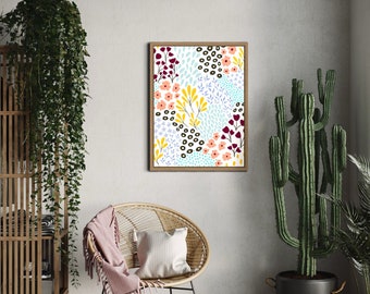 Framed Art - Floral Art Print for a Refreshing Uplifting Atmosphere - RENEW