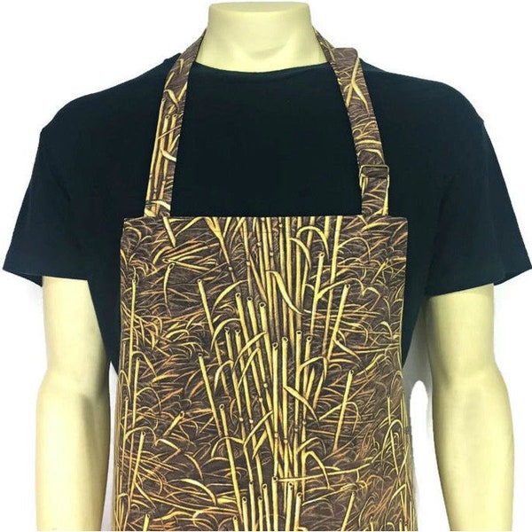 Camouflage Apron for Men  / Mens Camo Apron , Cabin Kitchen or Farm Decor / Farmland Camouflage / Professional Chef Aprons for men