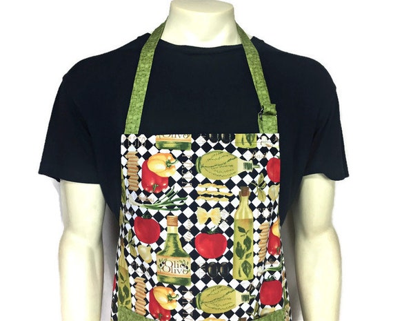 Italian Chef Apron For Men Or Women Tomatoes Olive Oil Etsy