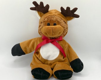 13" Brown Monkey Plush Stuffed Animal Toy in Deer Costume 2004 Michael's Exclusive