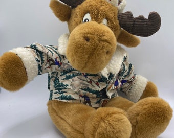 Vintage 1992 MAX the Moose Plush 21" Skiing Jacket Sherpa by Commonwealth