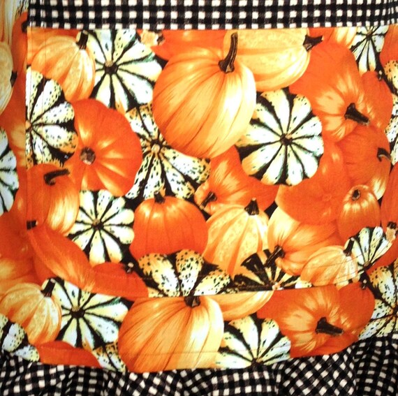 Retro Pumpkin Apron For women Thanksgiving Aprons for women Fall Decor Orange Pumpkin Kitchen Orange Apron with Ruffle Flirty