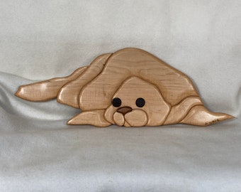 Vintage 1996 Handcrafted Wooden Baby Arctic Seal Wall Art Signed by Artist Joseph Zulkosky
