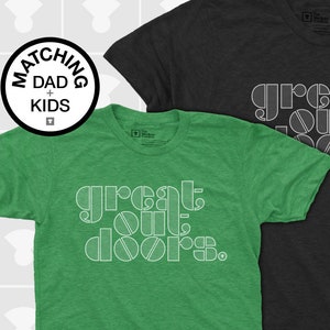 Vater Sohn passende Shirts - tolle Natur - Camping Shirt - Papa und Baby Shirts