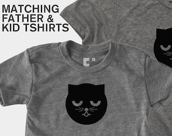 Matching Dad and Me Shirts - Sleepy Watson the Cat