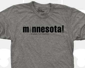 Minnesota Camping Shirt, Men's Clothes, MN TShirt, Fishing Gift, Hipster, North, Midwest, Mens Graphic Tee, Fly Rod, Men's Sota Shirt