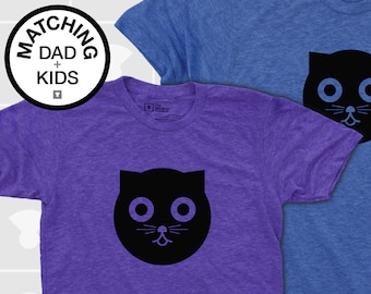 Cat Shirt - Dad Gift from Daughter - Father Son Matching Shirts - Dad and Baby Matching Shirts - Cat Lover Gift Men - Watson the Cat