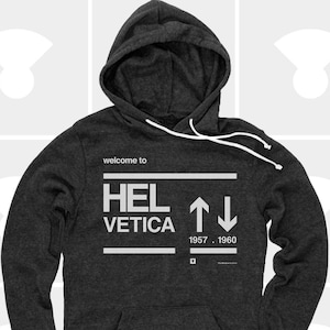 Hoodie, Helvetica, Pullover Hoodie, Men&#39;s Hoodie, Women&#39;s Hoodie, Sweatshirt, Pullover Sweatshirt, Unisex Hoodie, Typography, Gift for Men
