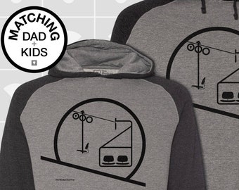 Matching Dad and Me Hoodies - Eames Chairlift