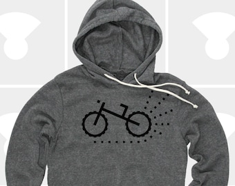 Mountain Bike Pullover Hoodie, Unisex Fleece Sweatshirt, Dirt Bike, Biking Gift, Gift for Men, Bike Shirt, Cycling Shirt