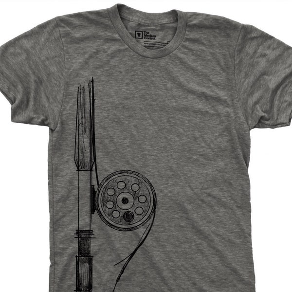 Fly Rod TShirt - Unisex / Mens Fly Fishing Shirt, Fly Fishing Gifts for Men, Fishing T-Shirt