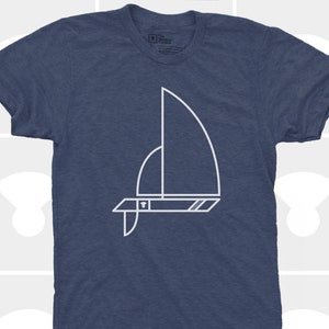 Sailboat Sailing Shirt - Men's Sailboat T-Shirt - Sailing, Nautical, Boating Shirt Unisex TShirt, Sailor Gift - Hand Printed Graphic Tee