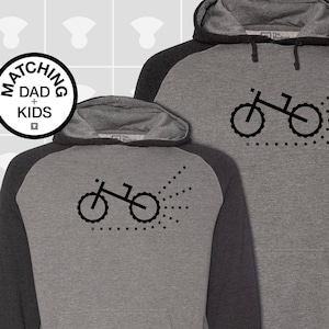 Matching Dad and Me Shirts, Bike, Father Son Matching Shirts, Men&#39;s Hoodie, Boys Hoodie, Girls Hoodie, Dirt Bike, Mountain Bike, Dad Gift