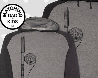 Matching Dad and Me Hoodies - Fly Fishing Rod