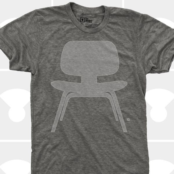 Men's TShirt Eames Plywood Chair (Men), American Apparel T-Shirt S,M,L,Xl,Xxl, Mid Century Modern, Eames Chair Shirt (4 Colors) for Men