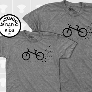 Vater Sohn passende Shirts Fahrrad Shirt Fahrrad Geschenke Papa und Baby Shirts Dirt Bike Mountainbike Bild 2