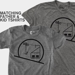 Skiing Matching Dad and Kid Shirts | Snowboard Alpine Mountain Family Tops image 3