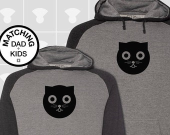 Matching Dad and Me Hoodie - Watson the Cat