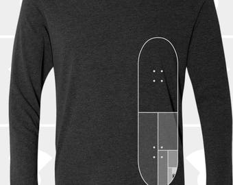 Mondrian Skateboard - Unisex Long Sleeve Shirt